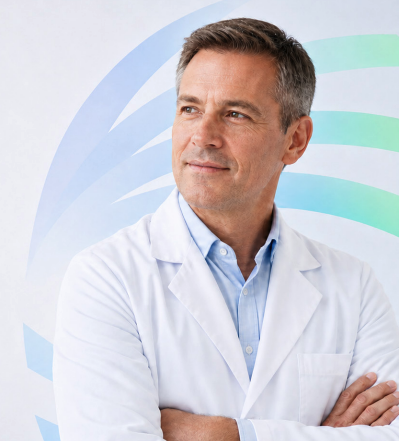 Physician in a white coat